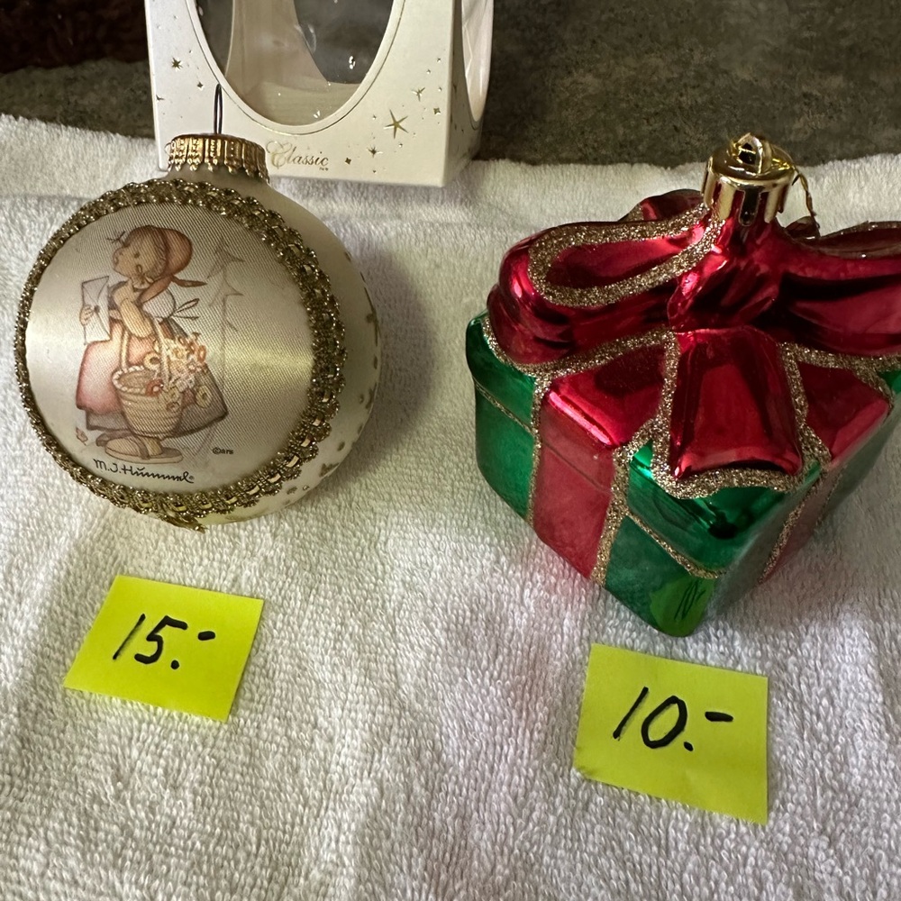 Festive Ornament Set with Gold and Red Accents